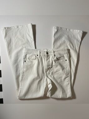 H&M White High Waisted Flared Jeans